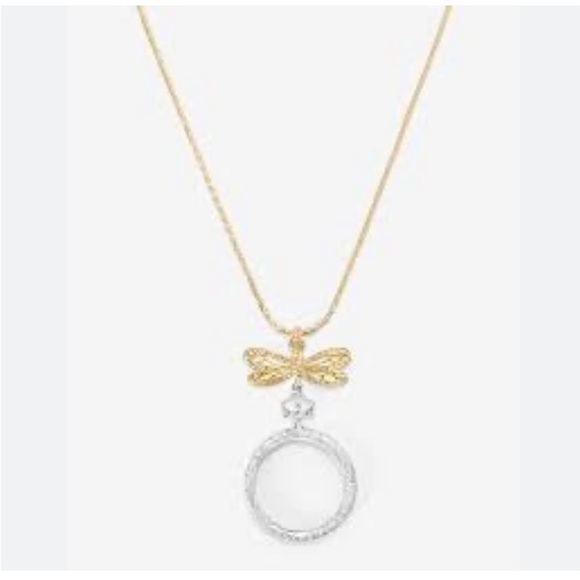 ☘️WHBM Magnifying Glass Butterfly Pendant Necklace - Picture 3 of 5